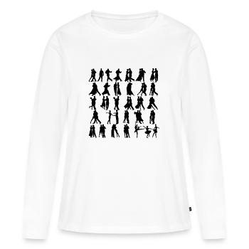danse - T-shirt manches longues Premium bio Femme - blanc - Devant - Julia (174cm)