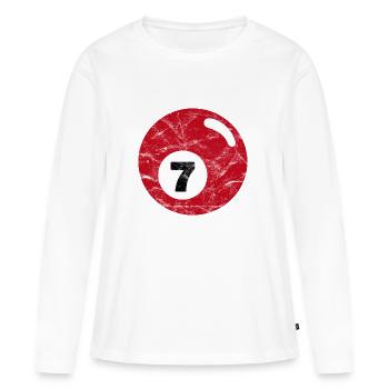 Billard Billard sombres sept sept - T-shirt manches longues Premium bio Femme - blanc - Devant - Julia (174cm)