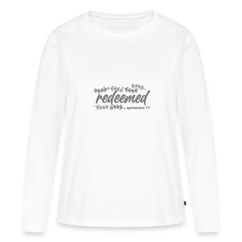 Christianity Gift Redeemed Ephesians 1 7 - Women's Premium Organic Long Sleeve Shirt - white - Front - Julia (174cm)