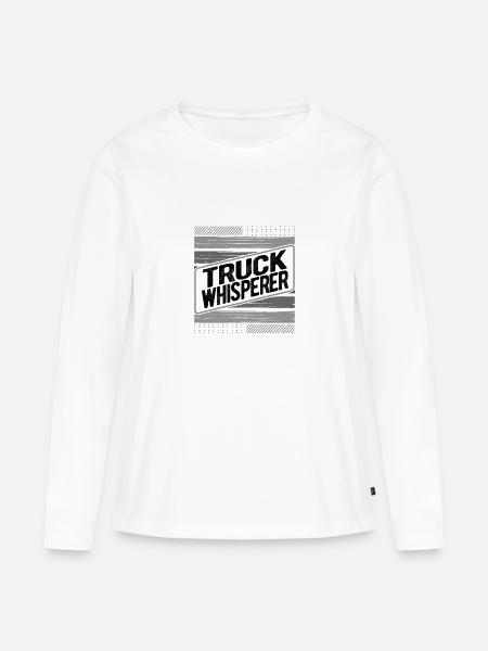 LKW Flüsterer Geschenk LKW Fahrer Geschenke LKW - Frauen Premium Bio Langarmshirt - Weiß