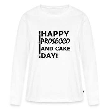Bonne Prosecco - T-shirt manches longues Premium bio Femme - blanc - Devant - Julia (174cm)