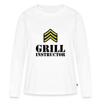 Grill Instructor - Frauen Premium Bio Langarmshirt - Weiß - Vorne - Julia (174cm)