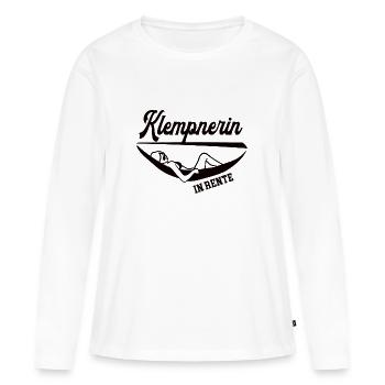 Klempnerin Rente Rentnerin Sanitär Installateurin - Frauen Premium Bio Langarmshirt - Weiß - Vorne - Julia (174cm)