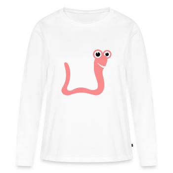 Wurm Schlange - Frauen Premium Bio Langarmshirt - Weiß - Vorne - Julia (174cm)