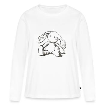 solitaire - T-shirt manches longues Premium bio Femme - blanc - Devant - Julia (174cm)