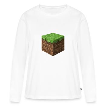 3D Block - Women's Premium Organic Long Sleeve Shirt - white - Front - Julia (174cm)