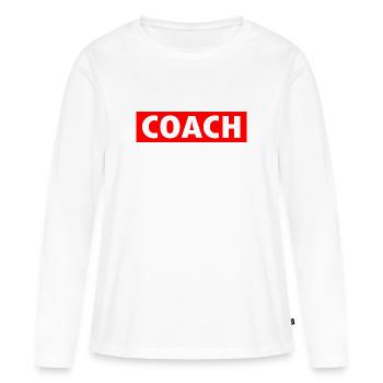 Coach - T-shirt manches longues Premium bio Femme - blanc - Devant - Julia (174cm)