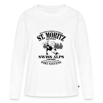 Snowboarding - Frauen Premium Bio Langarmshirt - Weiß - Vorne - Julia (174cm)