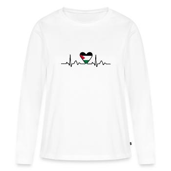 Palästina - Frauen Premium Bio Langarmshirt - Weiß - Vorne - Julia (174cm)