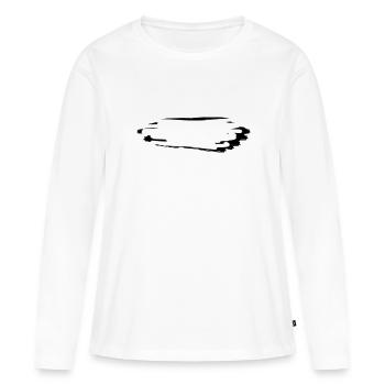 Dash Symbol Cracks - Women's Premium Organic Long Sleeve Shirt - white - Front - Julia (174cm)