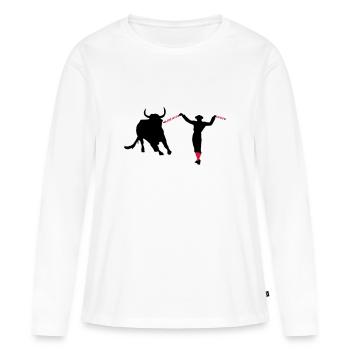 Tauromachie - Torero - Matador - Torro - T-shirt manches longues Premium bio Femme - blanc - Devant - Julia (174cm)