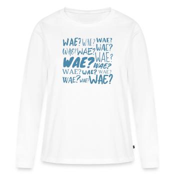Wae? - T-shirt manches longues Premium bio Femme - blanc - Devant - Julia (174cm)