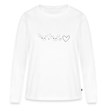 Calcul d’équation - T-shirt manches longues Premium bio Femme - blanc - Devant - Julia (174cm)