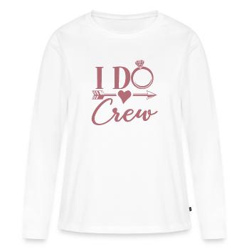I Do Crew - Bachelorette Party Hen Night Cadeau - T-shirt manches longues Premium bio Femme - blanc - Devant - Julia (174cm)