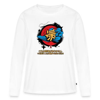Dieses Design ergibt keinen Sinn, japanisch - Frauen Premium Bio Langarmshirt - Weiß - Vorne - Julia (174cm)