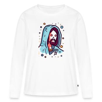 Christ, cher Seigneur, Jésus, Sauveur - T-shirt manches longues Premium bio Femme - blanc - Devant - Julia (174cm)
