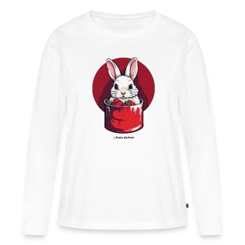 Häschen in der Dose - Frauen Premium Bio Langarmshirt - Weiß - Vorne - Julia (174cm)