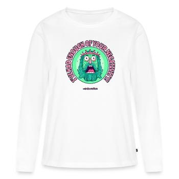 Assez de votre négativité ! - T-shirt manches longues Premium bio Femme - blanc - Devant - Julia (174cm)