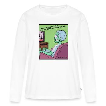 Mauvais dans les nouvelles zombies, les gens - T-shirt manches longues Premium bio Femme - blanc - Devant - Julia (174cm)