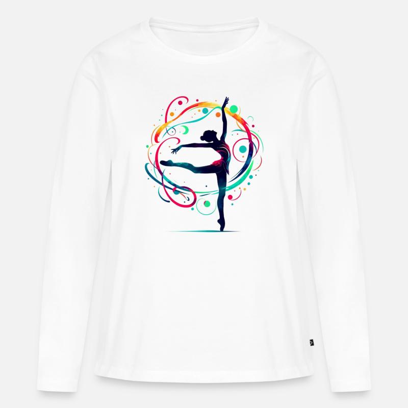 Dance - Frauen Premium Bio Langarmshirt - Weiß
