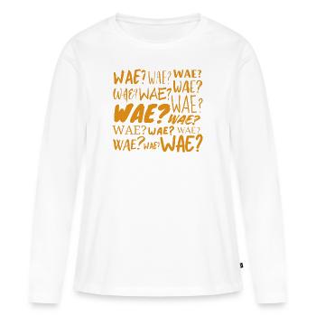 Wae? - T-shirt manches longues Premium bio Femme - blanc - Devant - Julia (174cm)