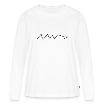 zacken pfeil - Frauen Premium Bio Langarmshirt - Weiß - Vorne - Julia (174cm)