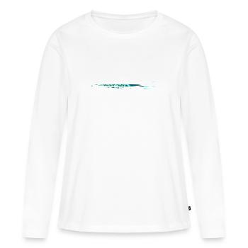 Lignes de contour - T-shirt manches longues Premium bio Femme - blanc - Devant - Julia (174cm)