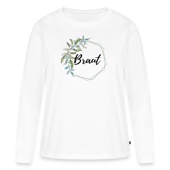 Braut - Junggesellinnenabschied - Frauen Premium Bio Langarmshirt - Weiß - Vorne - Julia (174cm)