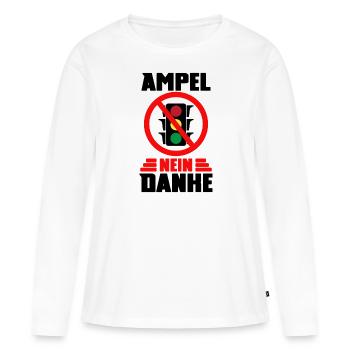 Ampel #Rücktritt der Regierung - Frauen Premium Bio Langarmshirt - Weiß - Vorne - Julia (174cm)