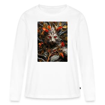 Plantes effrayantes Souris 1.4 - T-shirt manches longues Premium bio Femme - blanc - Devant - Julia (174cm)