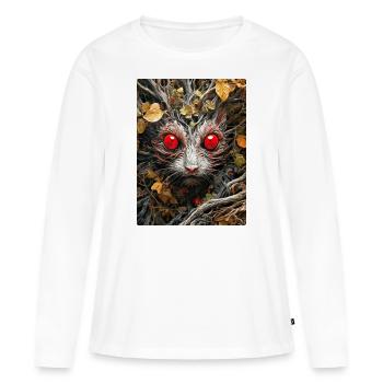 Souris Plantes Effrayantes 1.2 - T-shirt manches longues Premium bio Femme - blanc - Devant - Julia (174cm)