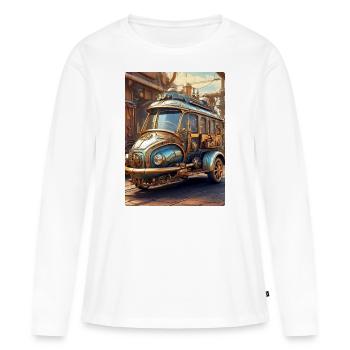 Steampunk Automobile 1.4 - Frauen Premium Bio Langarmshirt - Weiß - Vorne - Julia (174cm)