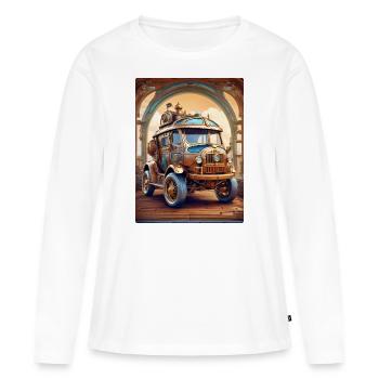 Steampunk Automobile 1.17 - Frauen Premium Bio Langarmshirt - Weiß - Vorne - Julia (174cm)