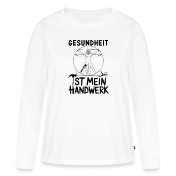 Orthopädie Techniker - Handwerk für die Gesundheit - Frauen Premium Bio Langarmshirt - Weiß - Vorne - Julia (174cm)