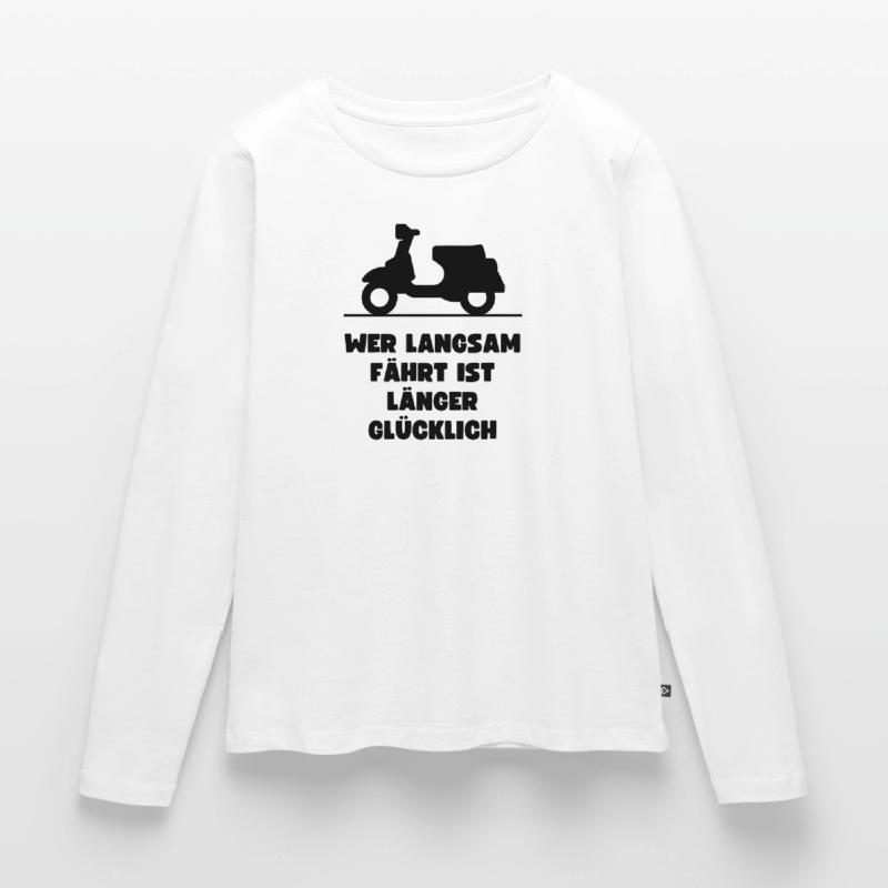 Passionierter Rollerfahrer oder Mofafahrer Frauen Premium Bio Langarmshirt