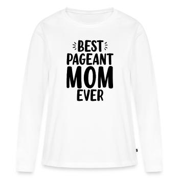 Meilleur concours de beauté pour maman Concours de maman drôle - T-shirt manches longues Premium bio Femme - blanc - Devant - Julia (174cm)