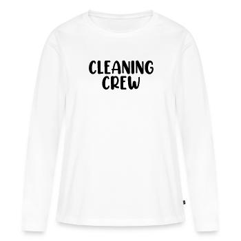 Équipe de nettoyage Entretien ménager Nettoyants drôles - T-shirt manches longues Premium bio Femme - blanc - Devant - Julia (174cm)