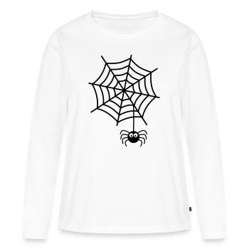 Toile d'araignée araignée - T-shirt manches longues Premium bio Femme - blanc - Devant - Julia (174cm)