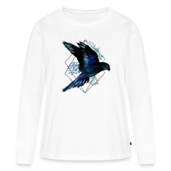 Dunkler Papagei - Frauen Premium Bio Langarmshirt - Weiß - Vorne - Julia (174cm)
