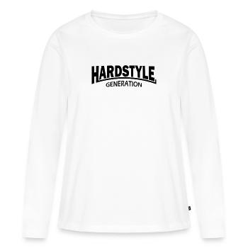 Génération Hardstyle - T-shirt manches longues Premium bio Femme - blanc - Devant - Julia (174cm)