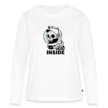 Crâne d'astronaute Dead Inside - T-shirt manches longues Premium bio Femme - blanc - Devant - Julia (174cm)