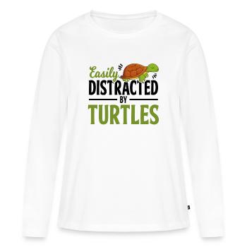 Turtle And Turtle - Women's Premium Organic Long Sleeve Shirt - white - Front - Julia (174cm)