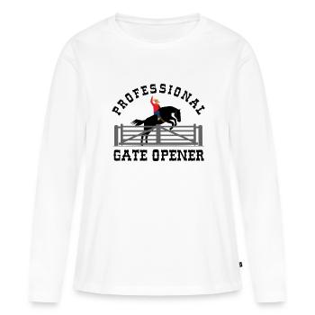 Professional Gate Opener - Women's Premium Organic Long Sleeve Shirt - white - Front - Julia (174cm)