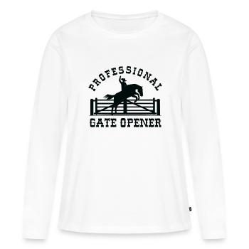 Professional Gate Opener - Women's Premium Organic Long Sleeve Shirt - white - Front - Julia (174cm)