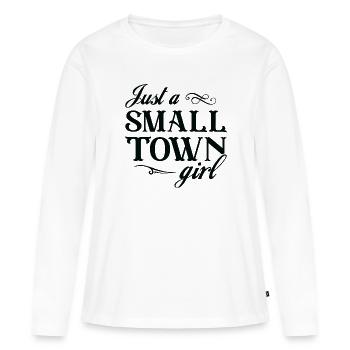 Nur ein kleines Stadtmädchen - Frauen Premium Bio Langarmshirt - Weiß - Vorne - Julia (174cm)