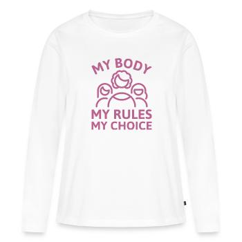 My Body My Rules My Choice - Women's Premium Organic Long Sleeve Shirt - white - Front - Julia (174cm)