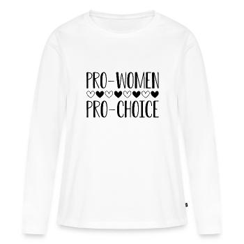 Pro Femmes Pro Choix - T-shirt manches longues Premium bio Femme - blanc - Devant - Julia (174cm)