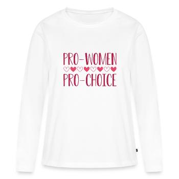 Pro Femmes Pro Choix - T-shirt manches longues Premium bio Femme - blanc - Devant - Julia (174cm)