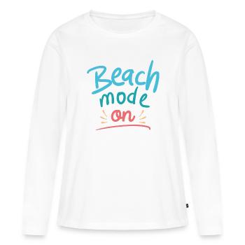 Mode Plage activé - T-shirt manches longues Premium bio Femme - blanc - Devant - Julia (174cm)