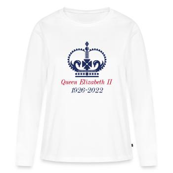 La reine Elizabeth II - T-shirt manches longues Premium bio Femme - blanc - Devant - Julia (174cm)
